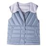 Womens Lightweight Hooded Down Vest White Duck Puffer Short Fit Casual Winter Outerwear