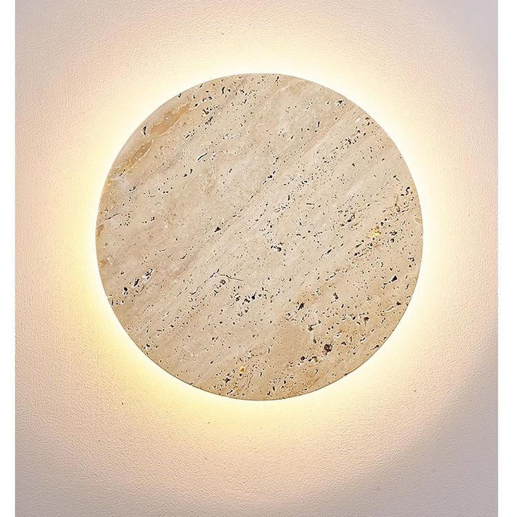 Wabi-Sabi Style Retro Yellow Travertine Light for Hallway, Corridor, Entrance, Balcony, and Bedside Atmosphere.
