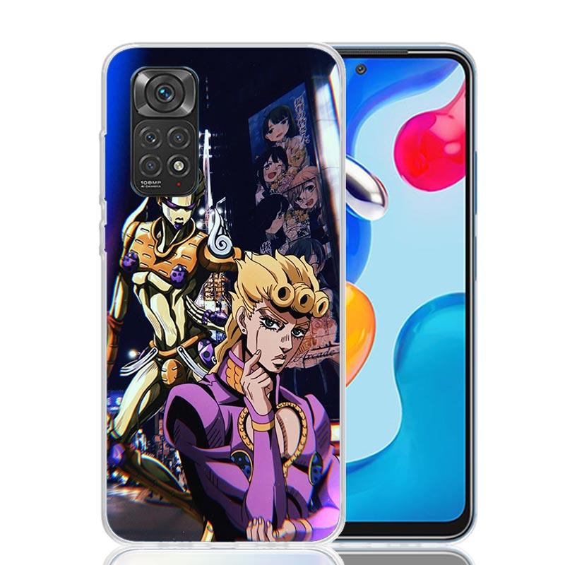 JoJo Adventure Giorno Giovanna Phone Case For Xiaomi Redmi Note 15 14 13 12S 12 Pro Plus 11S 11E 11 11T 10S 10 Art Soft Pattern