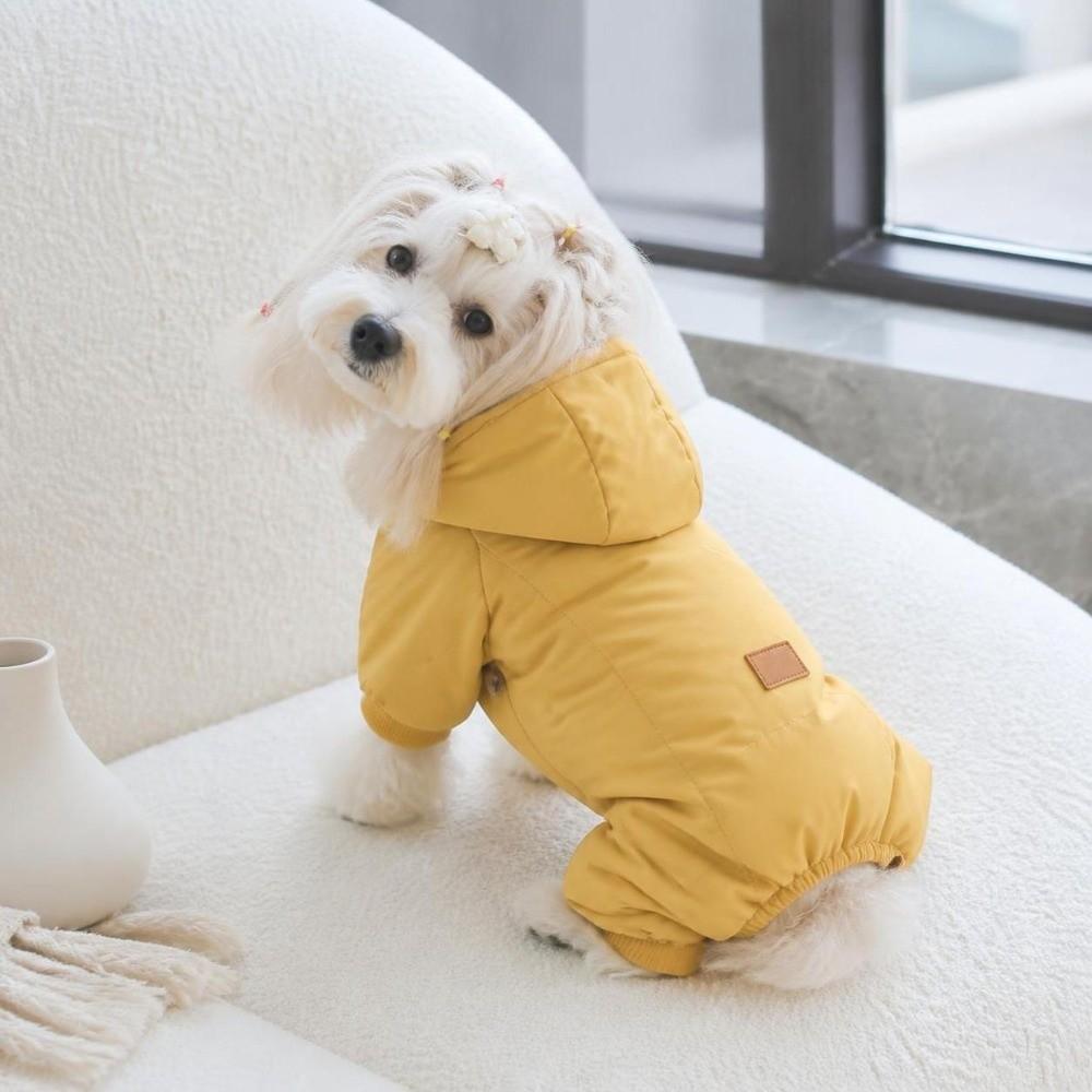 Plush Dog Hiking Jacket Winter Dog Bodysuit Fashion Dog Warm Clothes Puppy