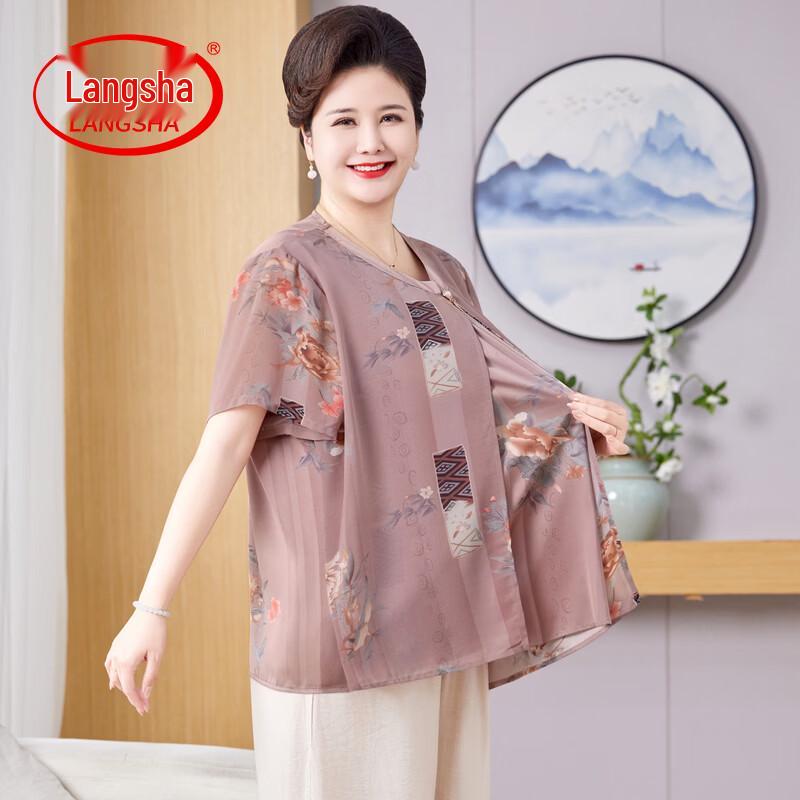 Lingsha Women s Plus Size Summer Short Sleeve Casual Wear 7XL
