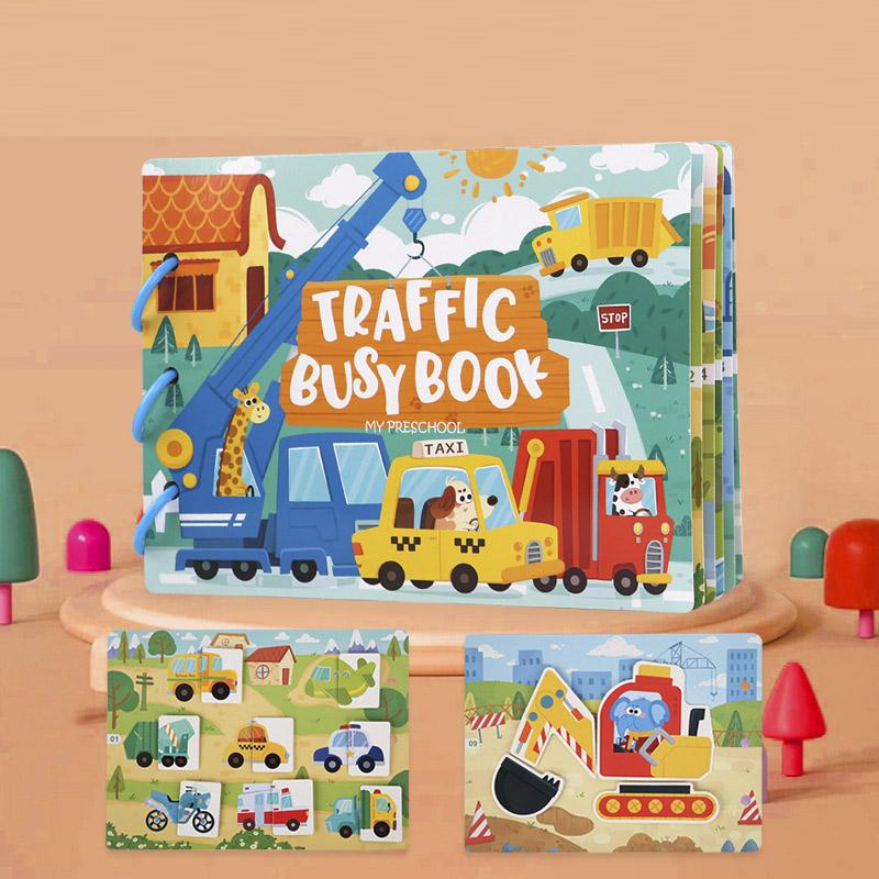 Montessori Toys Quiet Book My First Busy Book DIY Puzzle Animal Fruit Numbers Matching Game Educational Toys For Kids Children