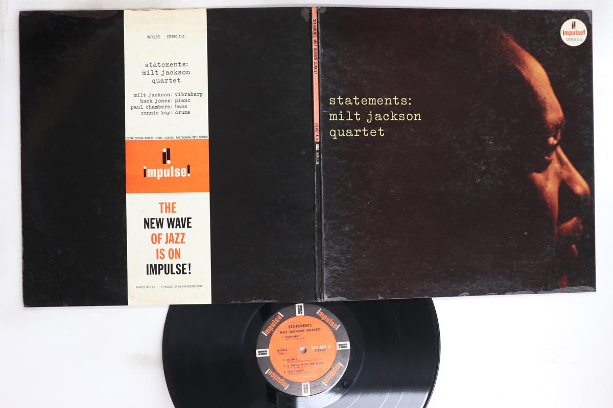 

LP Record MILT JACKSON - Statements A14S IMPULES 1967 US Jazz Used
