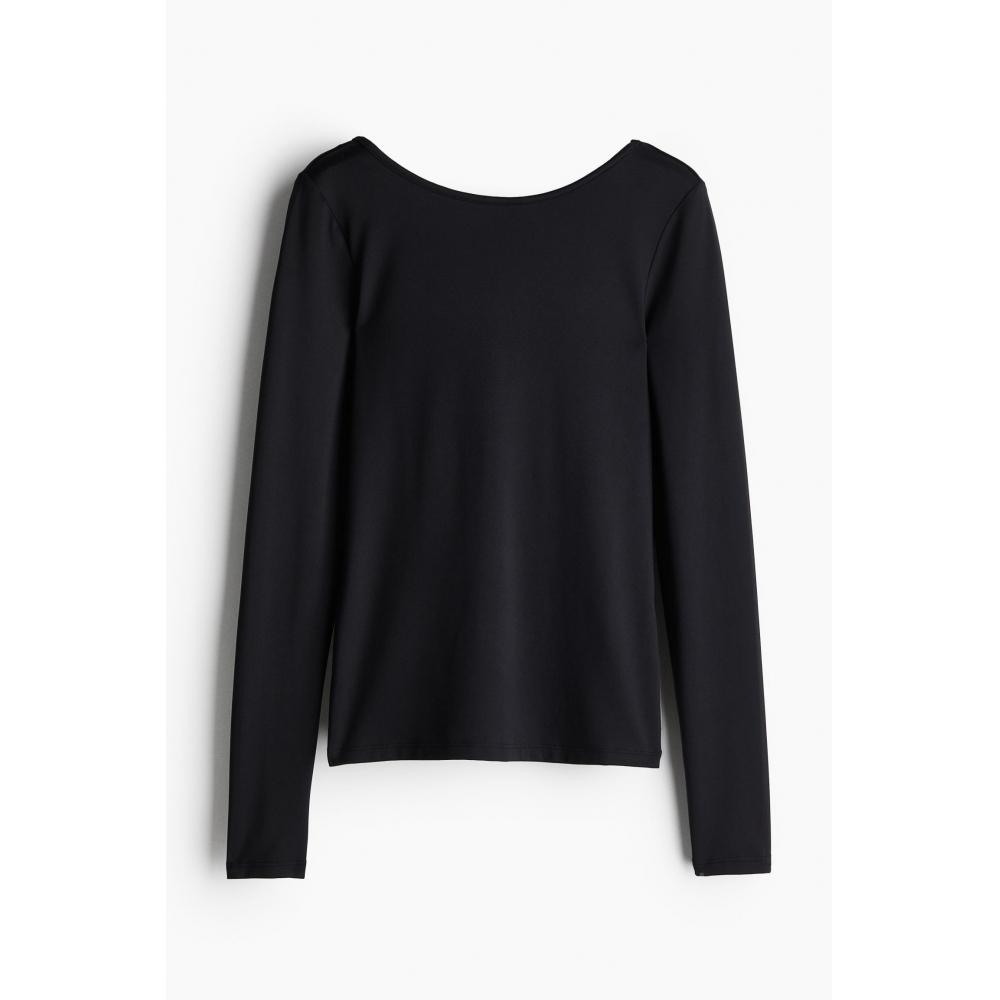 

H M Scoop Bag Microfiber Top Black