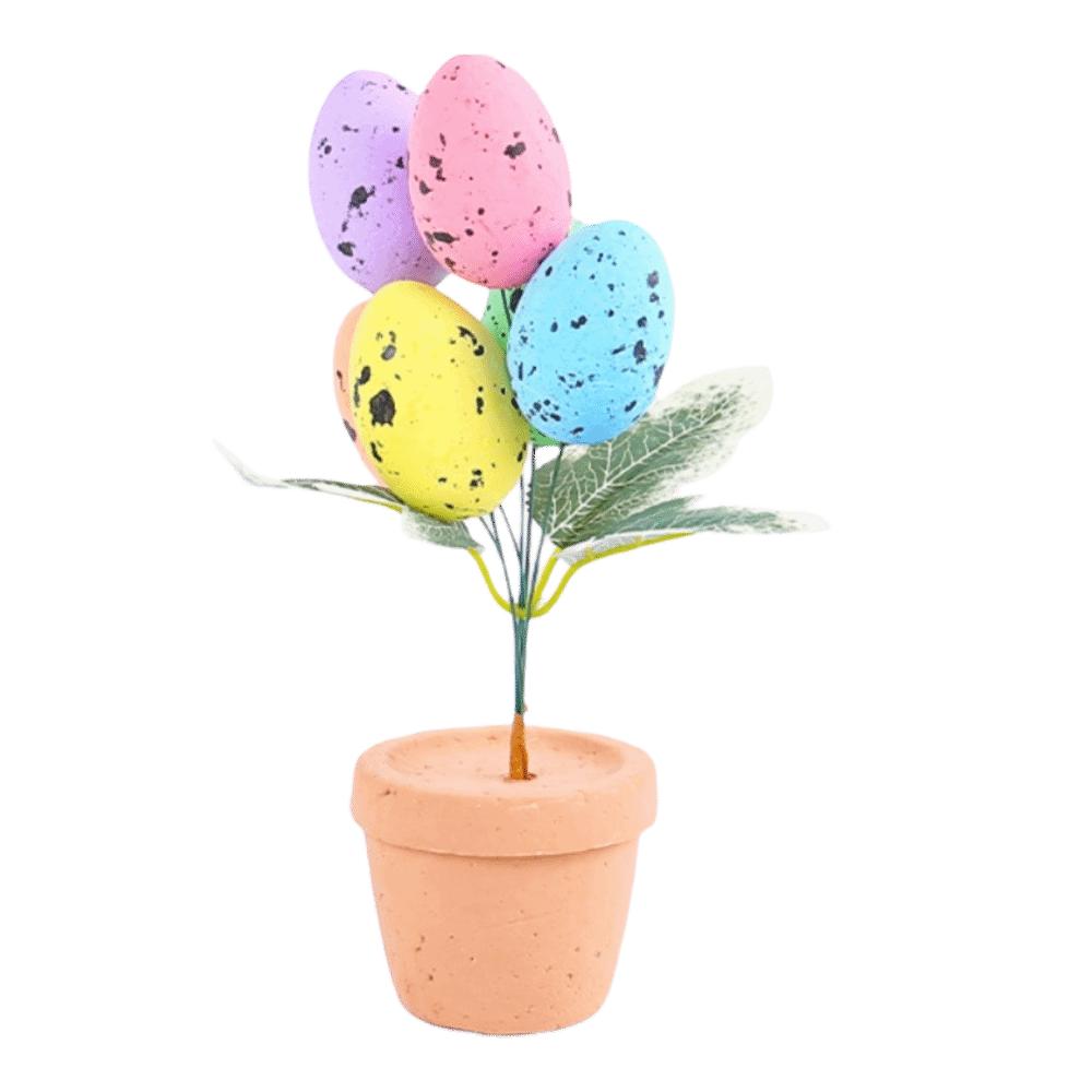 Easter Day Easter Egg Tree Simulated Eggs Foam Egg Easter Tabletop Ornament Spotted Eggs Easter Decorations Tabletop Decor