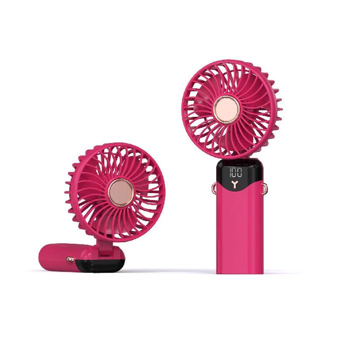 

Портативный мини складной ручной 6-скоростной USB-вентилятор, бесшумный маленький вентилятор с интеллектуальным светодиодным цифровым дисплеем, перезаряжаемый вентилятор Matches the image