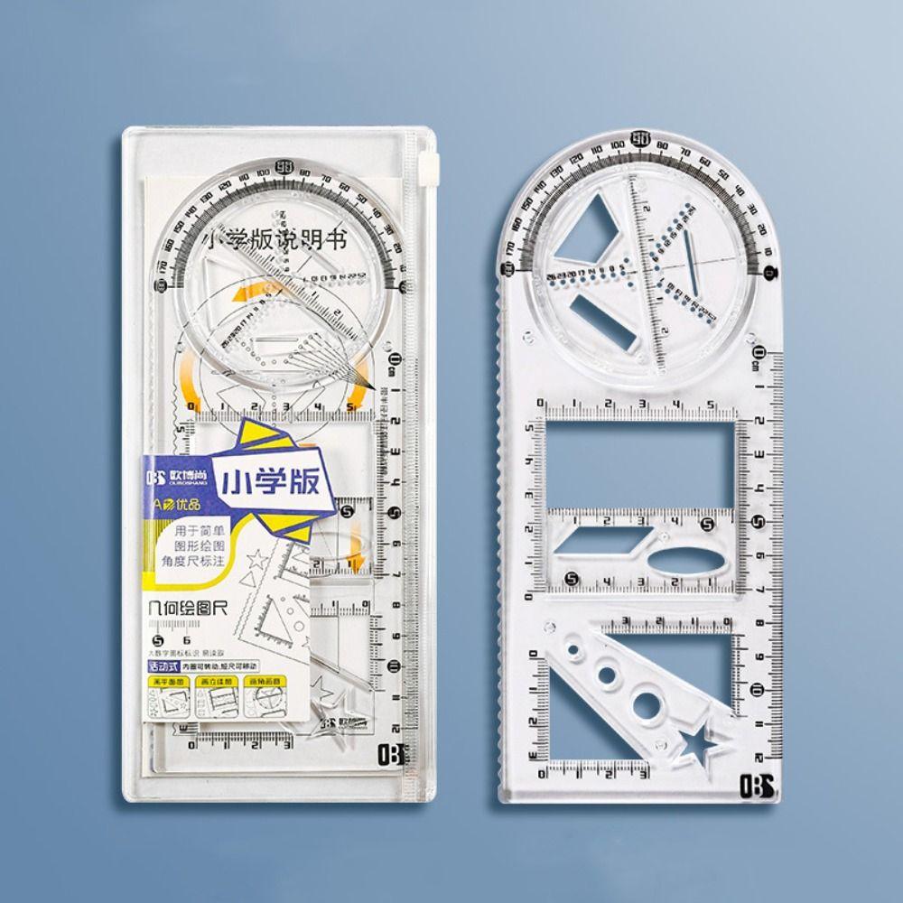 

Рисование творческой канцелярской линейки, обучающий измерительный инструмент, транспортир, математическая функция, линейка 01