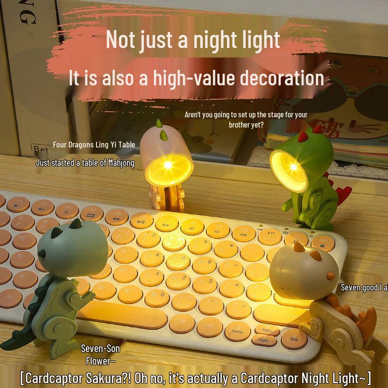 New DIY Cartoon Mini Night Light: Cute Foldable Desk Lamp, Girly Heart Ornament, Ideal Children's Gift.