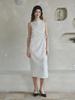 Lenina Bonita Dot Long Sleeveless Dress_Ivory