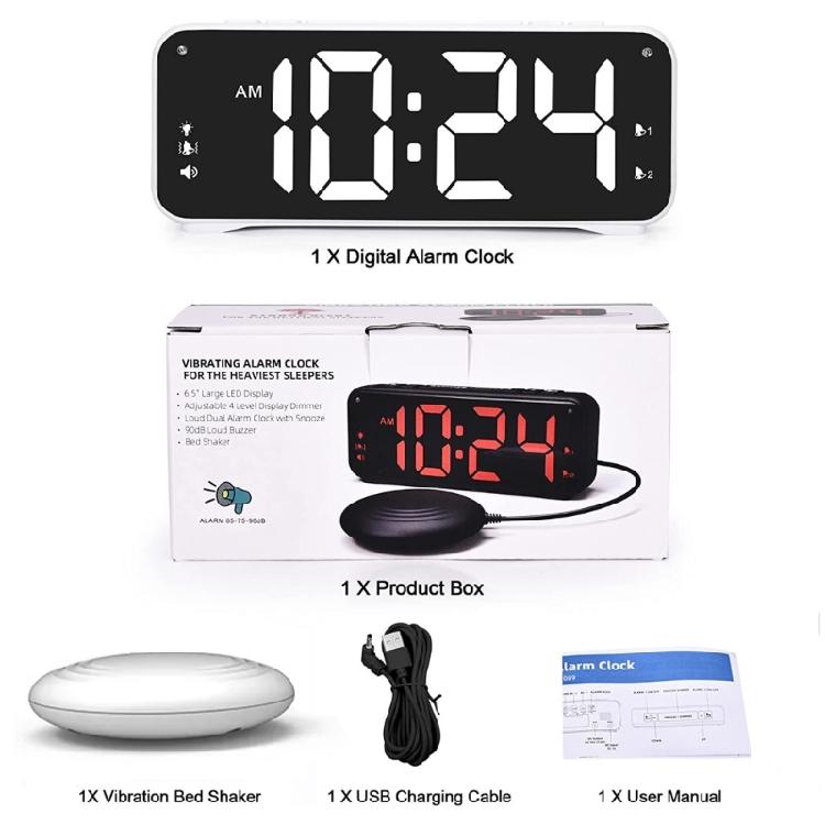 USB Connectives Vibratings Alarm Clock with Fashionable Look for Bedroom and Travel Use