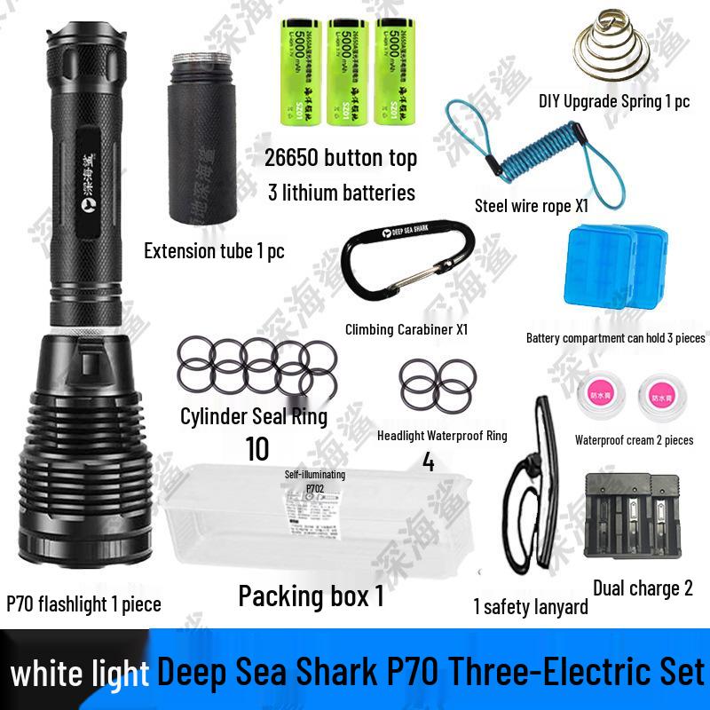 Ultra-Bright Waterproof Diving Flashlight with Long Battery Life