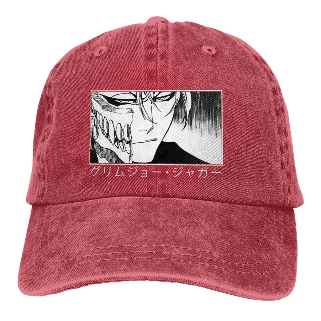 Sommerkappe Sonnenschirm Grimmjow Jaggerjack Hip-Hop-Kappen Bleach Burichi Unisex Anime Cowboyhut Schirmmützen