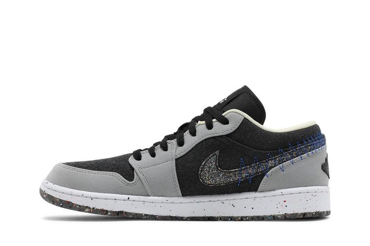 Men's Sneakers Jordan 1 Low SE Crater Black Grey Light Smoke Grey/Multi-Color