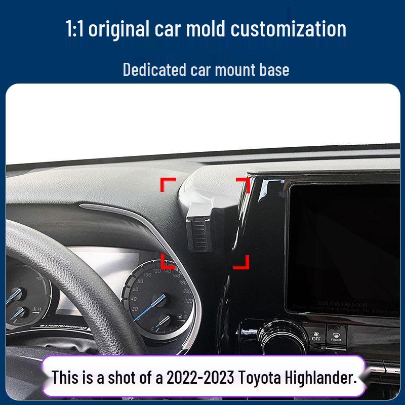Handyhalterung für Toyota Highlander (2009–2023): Lüftungshalterung mit Navigationshalterung