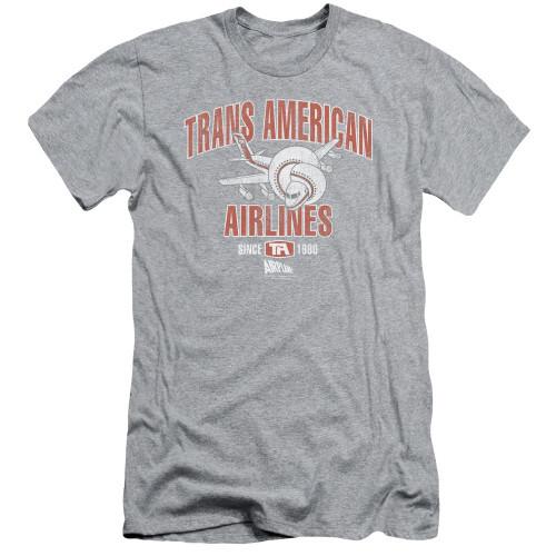 Airplane Trans American Adult 30/1 T-Shirt Athletic Heather Unisex T-Shirt XXXL