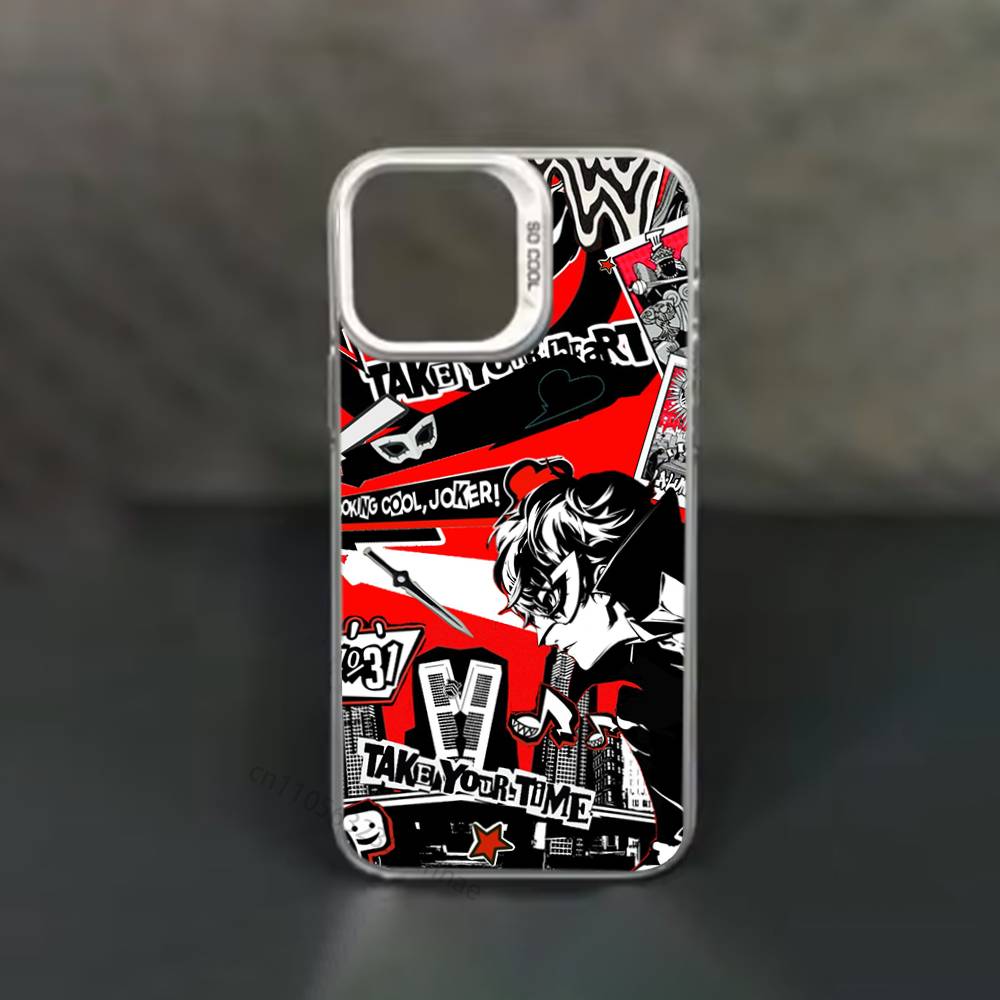Game P-Persona 5 Phone Case for iPhone 15 16 Pro Max  Air SE 11 13 Pro 14 Plus 12 11Pro 15Pro Max 16e Cover