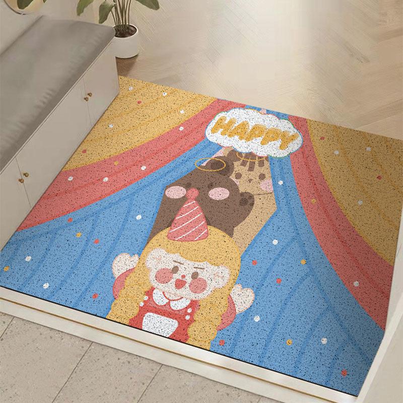 

Cartoon Air Entry Door Door Door Mat Scraping Dirt Dirt Outdoor Dust Removal Wear-resistant Can Be Cut Silk Floor Mat 40 * 60cm