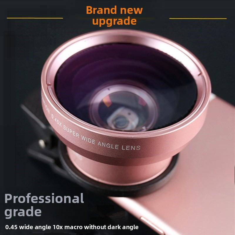 0.45X Ultra-wide-angle + Macro Lens Mobile Phone Universal Clip High Definition Wide-angle Lens SLR External Camera