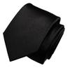 [Michiko London] KOSHINO Black Tie, Formal, Black, Ceremonial, Funeral, Memorial Service, Brand, Satin Weave, Plain, Slim Tie, 7cm, Silk Blend,