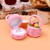 Cute Design Flower Basket Ring Box Velvet Material Ring Box Case Jewelry Ring Box  Jewelry Display