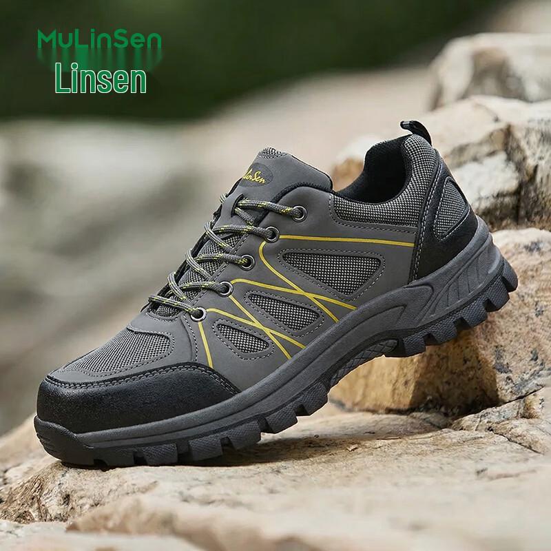 Mulin Sen Men s Breathable Steel Toe Safety Shoes 40