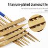Titanium-Plated Diamond File Set: Flat/Incline with Extra Grade Carborundum for Precision Shaping, Free Shipping
