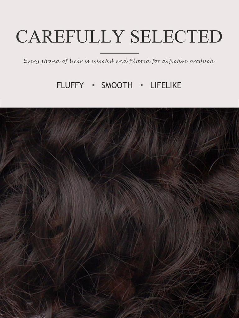 1 Winter Fashionable Fisherman Hat Simulation Hair Short Roll Mom Style Hat Wig