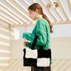 NICOLE DORIS Pelztasche Groß Stilvolles Karomuster Schulter Niedliche Wickeltasche für Freizeit Business Beliebte Schwarze & Damenhandtasche, Kapazität, Flauschig, Muster,