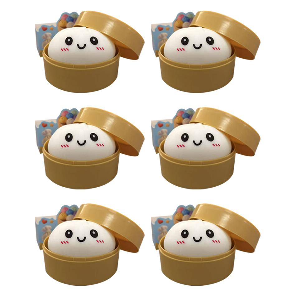 Dumpling Squishie Stress Balls Fidget Sensorytoys Simulation Food Squishies With Steamer Squeeze Dough Ball For Anxiety