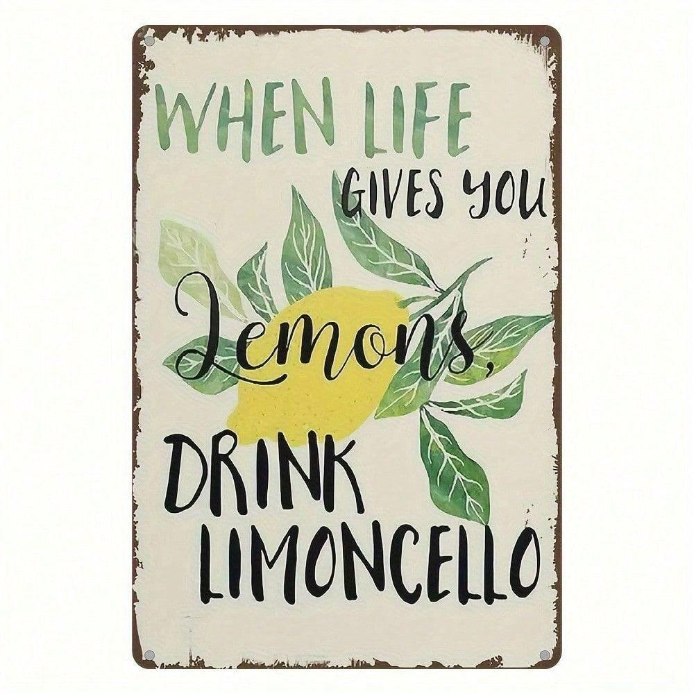 Vintage Lemoncello Metall Wandkunst Schild