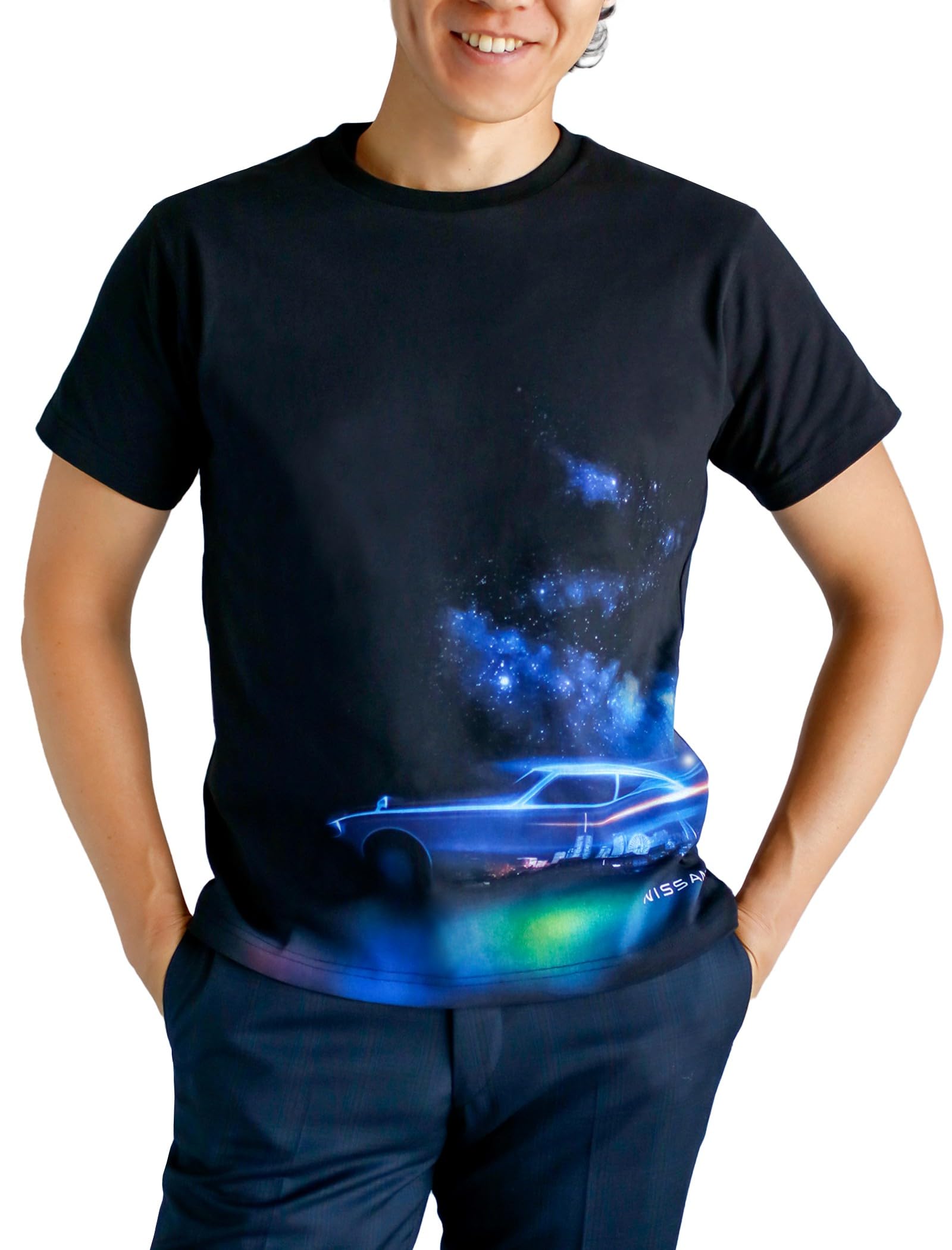 

Yonekichi Nissan Fairlady Z S30 Collaboration T-Shirt, Classic Car, Men s, Short Sleeve, Classica (JP, Alphabet, Size M, Black)