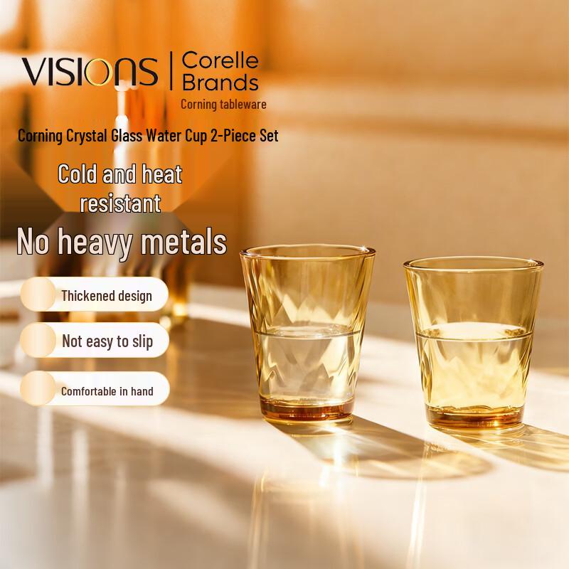 Corning VISIONS Crystal Clear High Borosilicate Glass Cups (2-piece set)