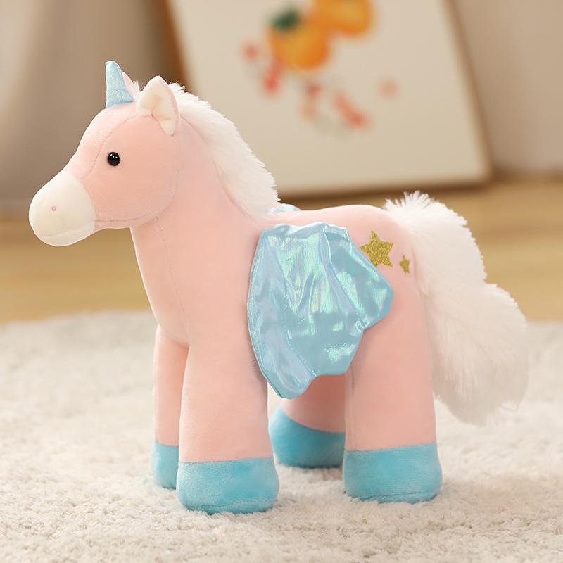 30cm Soft Unicorn Plush Horse Toy Baby Appease Sleeping Pillow Doll Animal Stuffed Plush Toy Birthday Gifts for Girls Children
