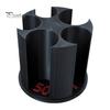 Cylindrical Coin Dispenser 3D Printed Universal Holder, Large Capacity Holder for Car, Portable Car Individual Slot Keeper Change Rotating Organizer,
