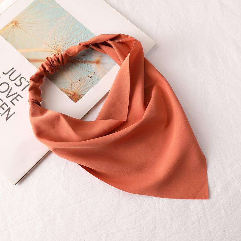 Versatile Solid Color Chiffon Headscarf And Versatile Headband