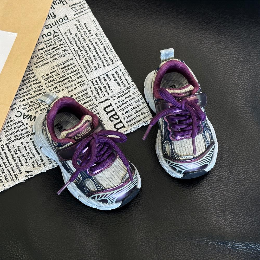 Korean Children's Sports Shoes Spring New Children's Dad Shoes Boys and Girls Soft-soled Toddler Shoes Medium Children's Fashion Trendy Shoes