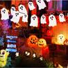 Paper Halloween Ghost Banner Funny Pull Flower Decoration Props Supplies Ghost Flag  Bar