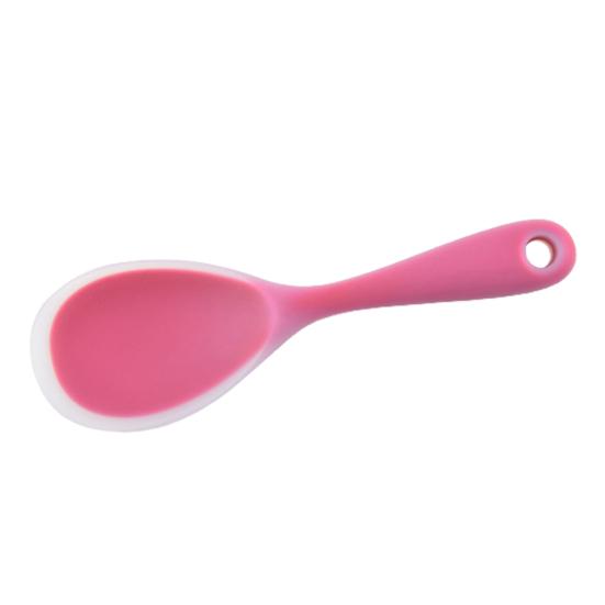Silicone Rice Spoon Solid Color Non-stick Meal Pot Pan Scoop Kitchen Utensils
