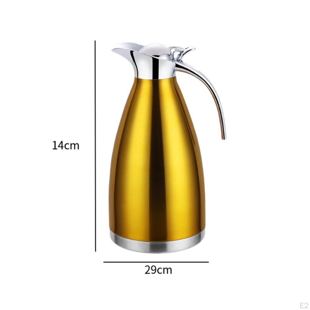 Stainless Steel Pitcher Cold Beverage with Lid Reusable Teapot Jug Tea Dispenser for