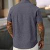 Men's Summer Colorblock Lapel Short-Sleeved Shirt Men's Casual Fashion Short-Sleeved Shirt