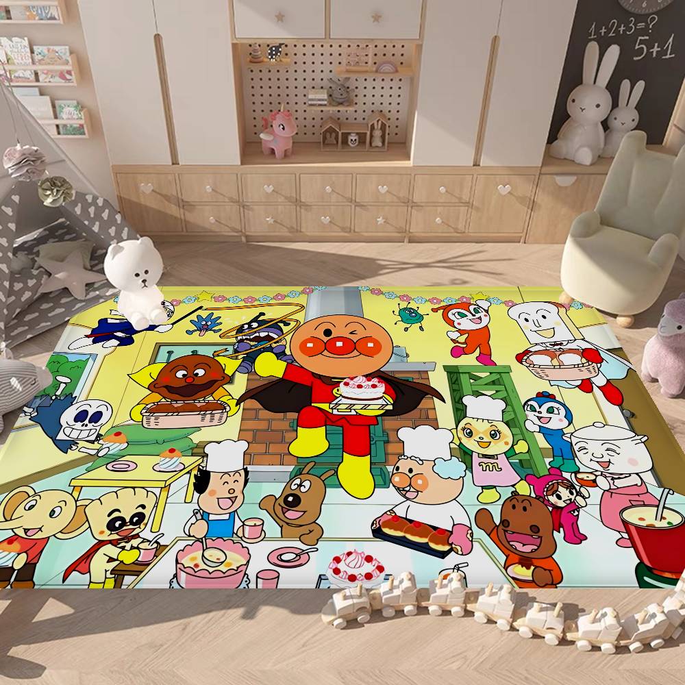 Anime Anpanman Movie Bathroom Mat Kids Room Bedroom Decoration Balcony Anti Slip Doormat Living Room Welcome Rug