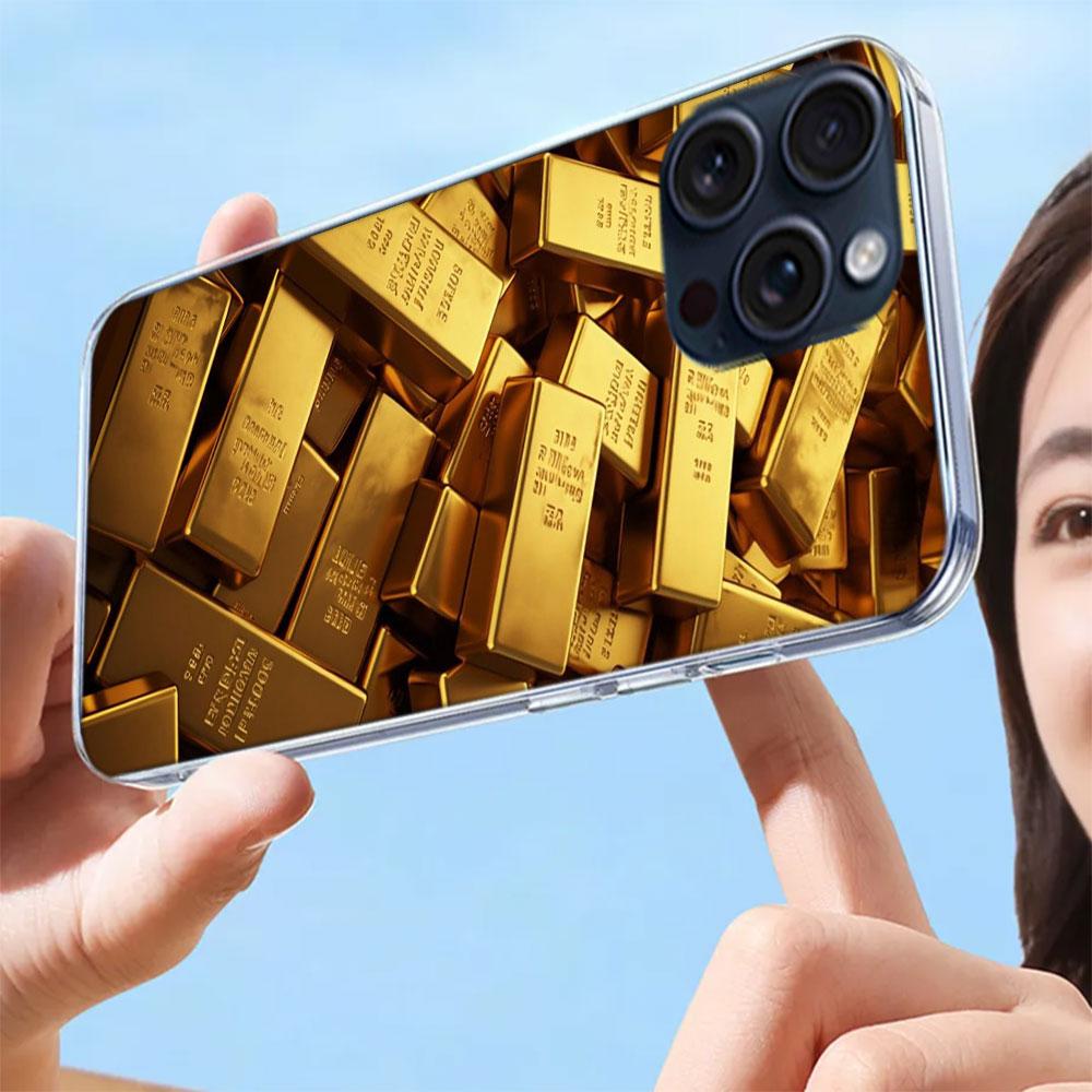 Gold Bar Wealth and Finance Clear Phone Case For Iphone 17 Air 16 Pro Max 15 Pro 14 Plus 17E 16E 11 13 12 Mini Cover Cases Funda