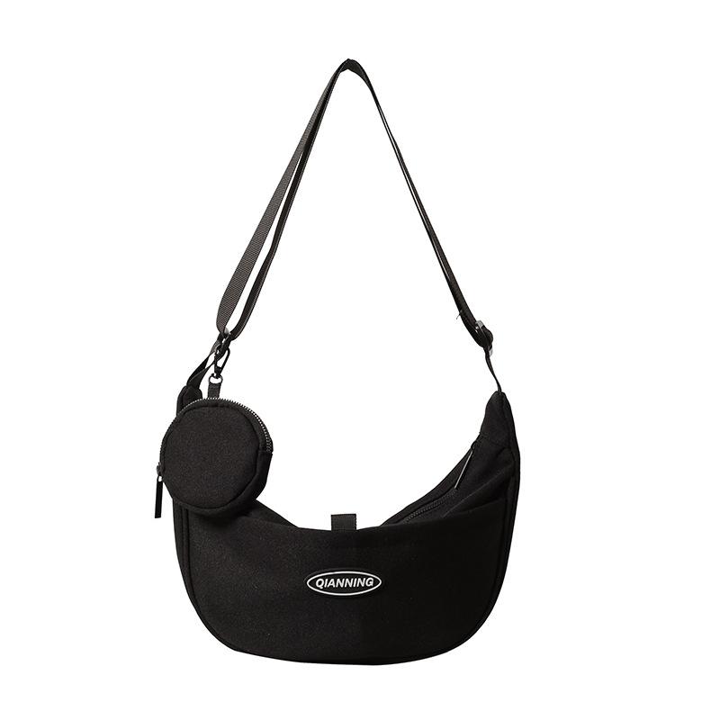 Trend versatile dumplings diagonal span bag niche sports leisure couple bag men's and women's shoulder bag personalized messenger bag