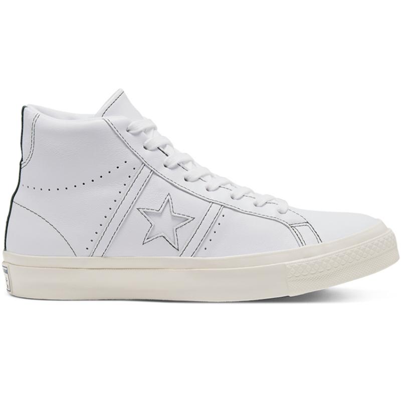 Converse One Star Academy Pro High Top Sports Anti-Rutsch Stoßdämpfung High-Top Board Schuhe Unisex Reinweiß