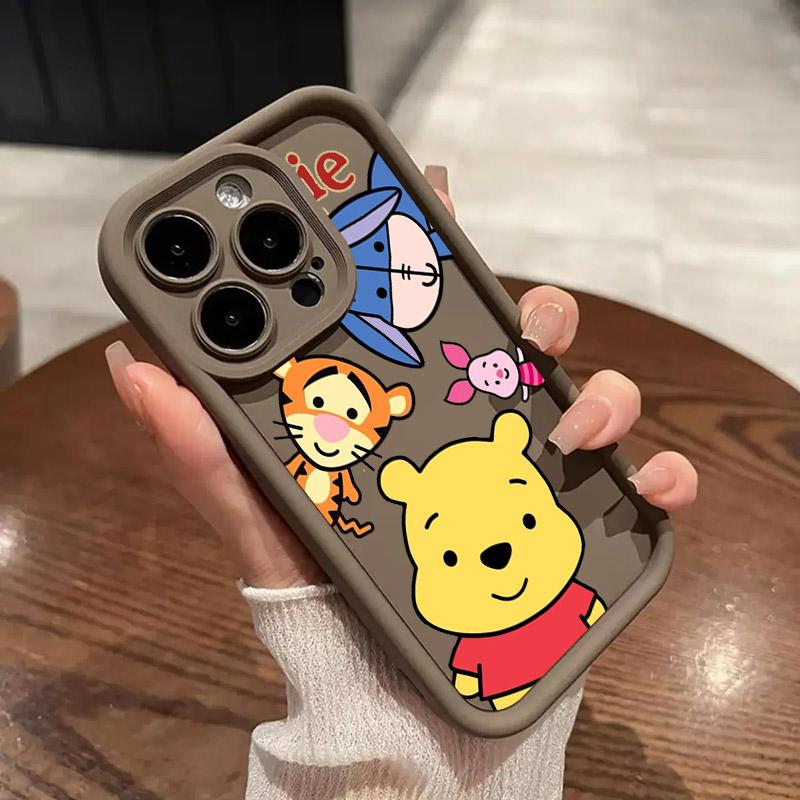 Winnie Pooh Friends Cute Phone Case For iPhone 17E 11 12 13 14 15 16 17 Pro Max Fundas 17 Air Plus 16e Mini Silicone Back Cover