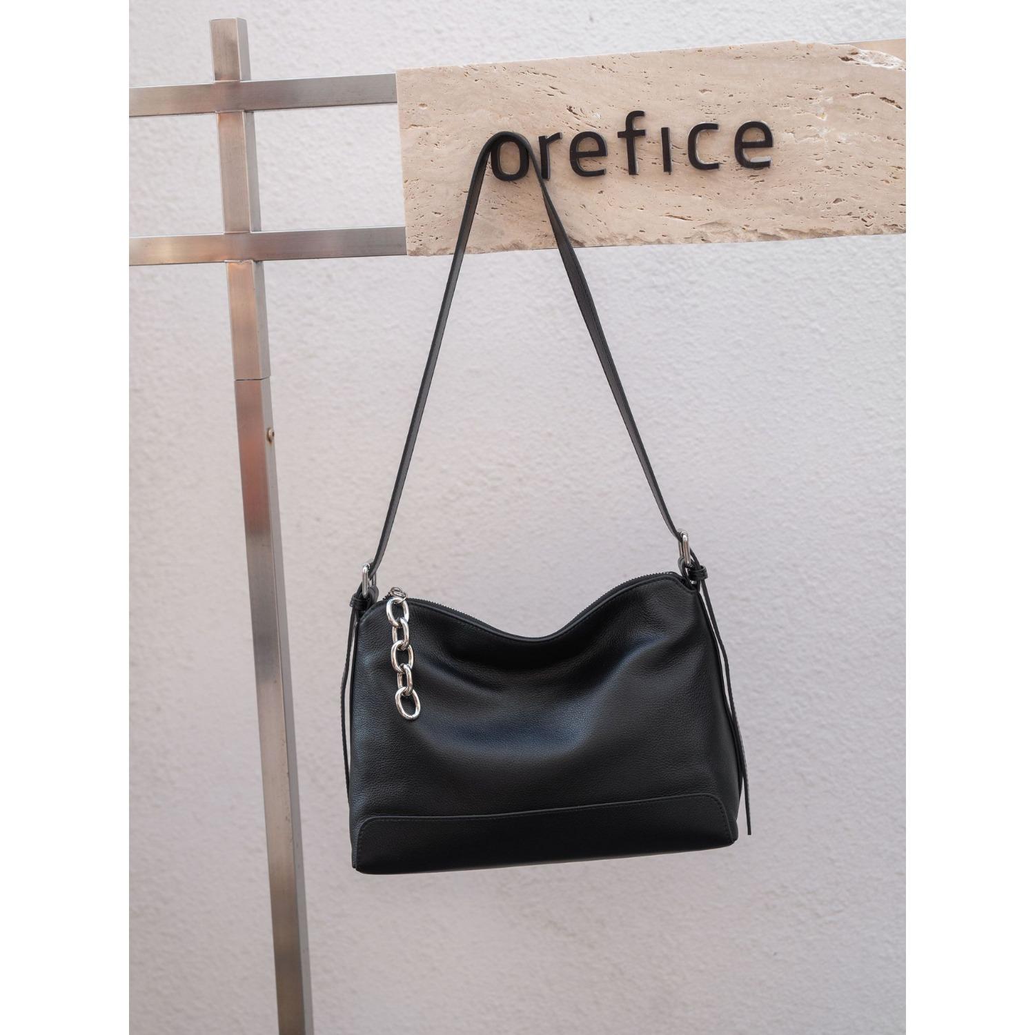 

Универсальная женская сумка из коровьей кожи Niche, сумка-мессенджер через плечо, простая и практичная женская сумка, сумка на молнии из мягкой кожи чёрный