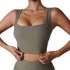2024 Quick-Dry Shockproof Yoga Vest with Fixed Cup and Hollow Back Design