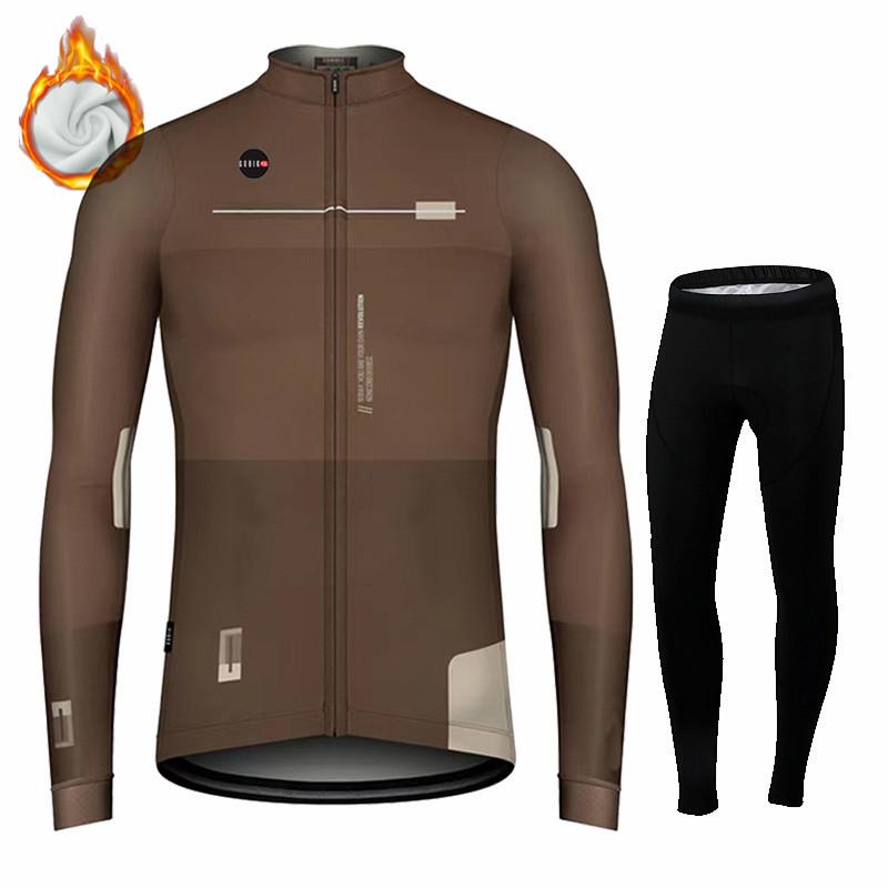2025 Nový Gobikful - Pánský cyklistický oděvní set, Termovlna Dlouhý vlněný set a Dlouhé kalhoty pro venkovskou jízdu na horském kole