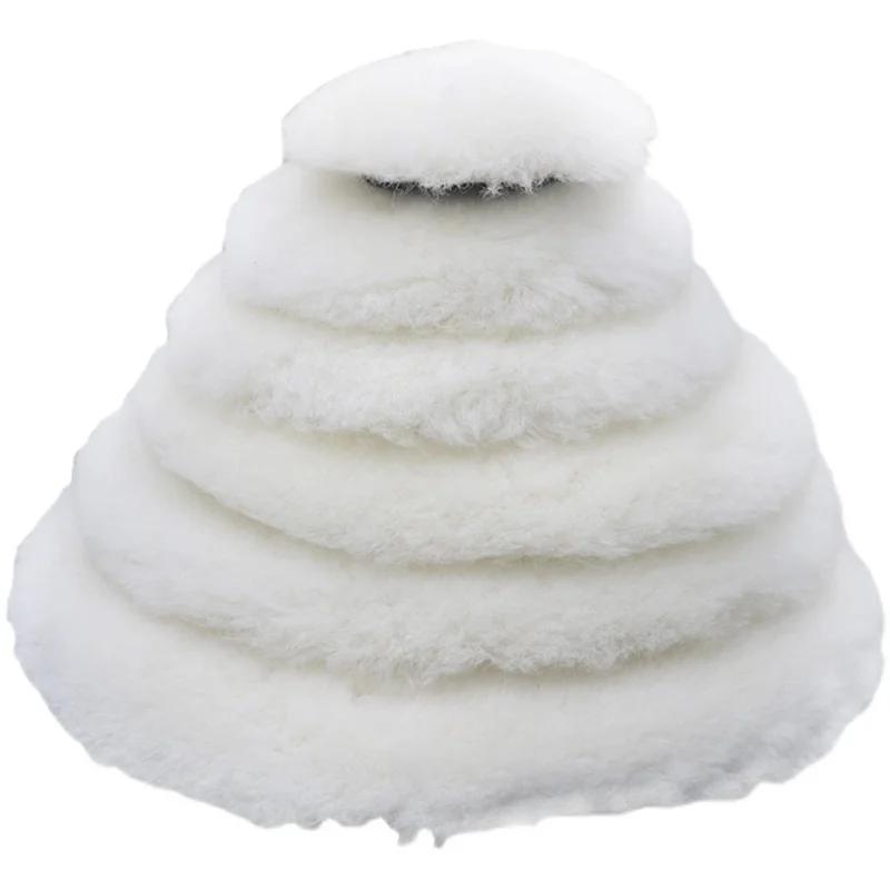 5 Sizes Car Wool Polish Pad Disc Car Waxing Polishing Buffing Cars Paint Care Polisher Pads Auto Washing Cleaning Accessories