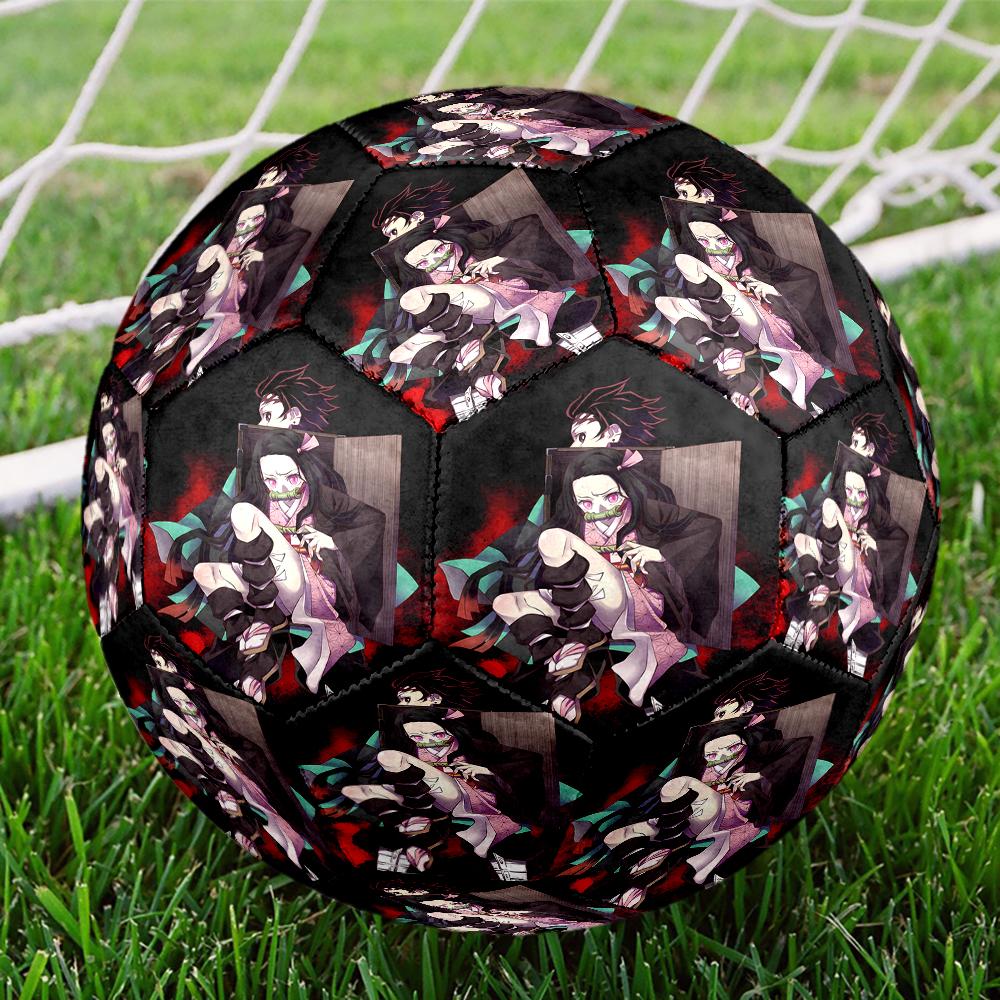 Demon Slayer Theme Size 5 Soccer Ball, Suitable for Both Indoor and Outdoor Matches, a Gift Suitable for Everyone.
